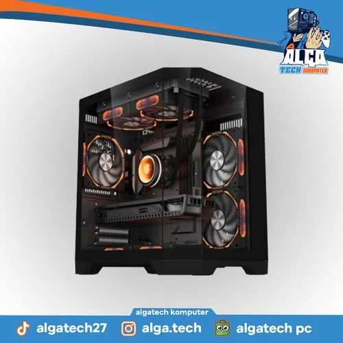VBR Z-7 Dual Chamber Tempered Glass M-ATX Black Casing