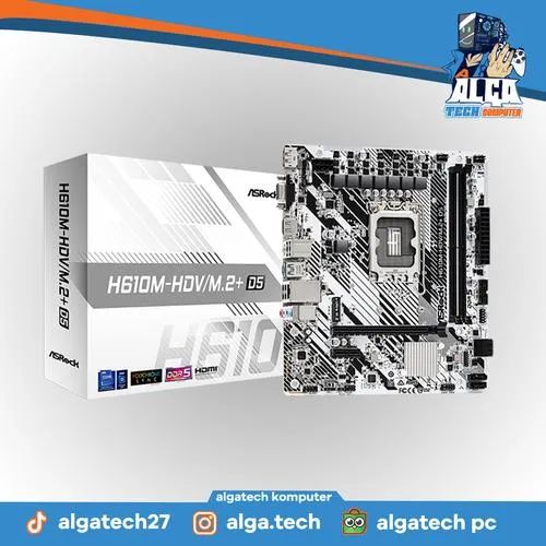 Motherboard ASRock H610M-HDV/ M.2 D5 Intel DDR5 Motherboard