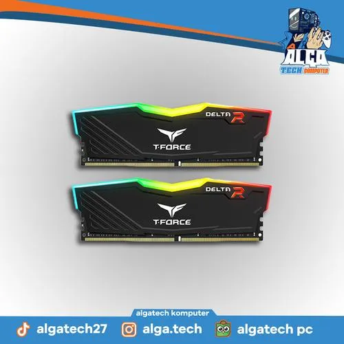 Ram TEAM T-Force Delta RGB 2x8 16GB DDR4 3600MHz Black