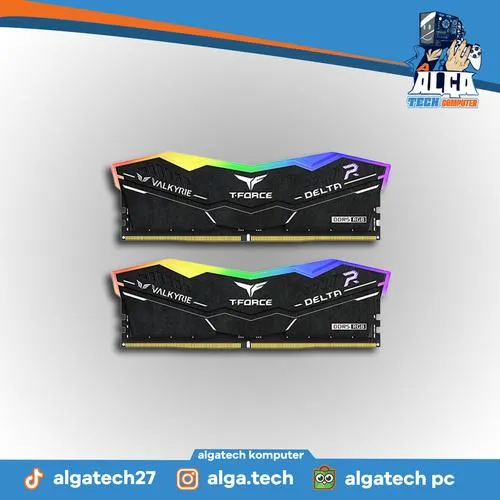 Ram TEAM T-Force Delta RGB 32GB 2x16GB DDR5 6000MHz Memory RAM - Black