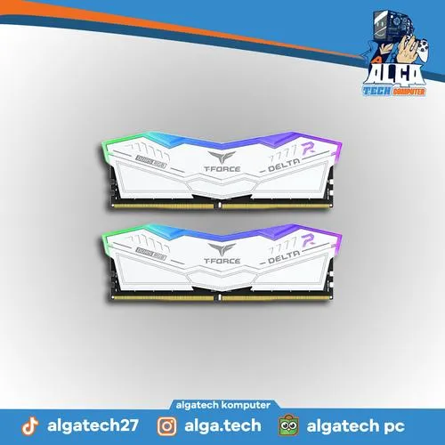 Ram TEAM T-Force Delta RGB 32GB 2x16GB DDR5 6000MHz Memory RAM - White